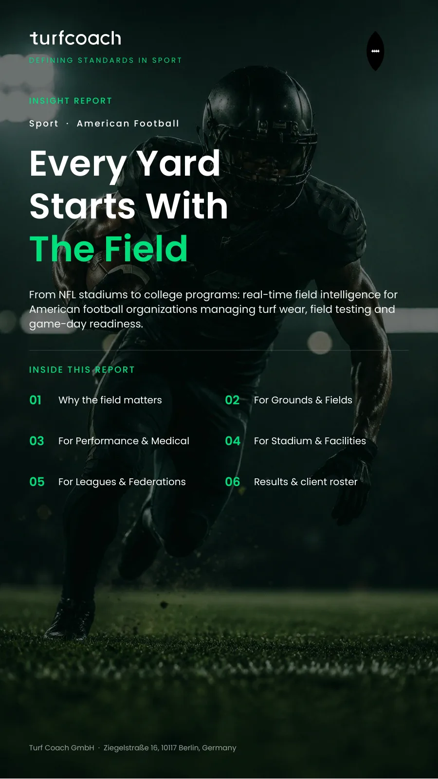 Cover of the American Football Insight Report