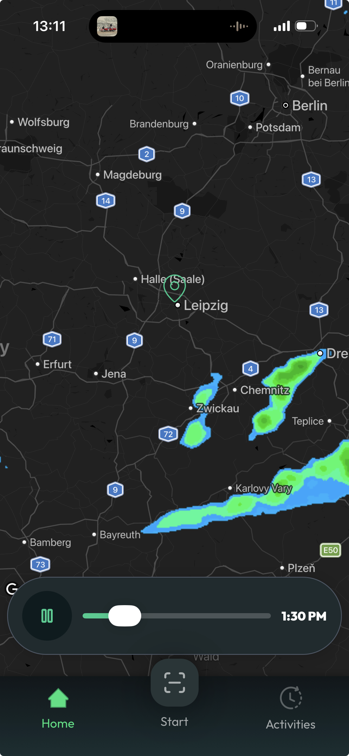 Weather Alerts mobile — live rain radar map